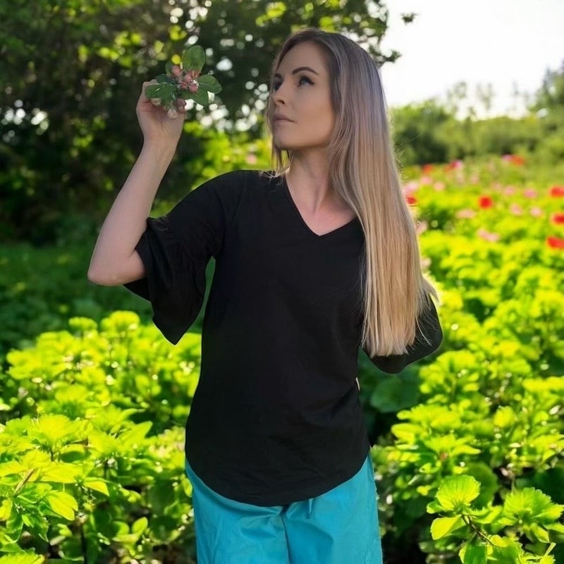 KiOma Basic Linnea shirt, black, XS-3XL
